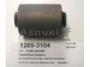 ASHUKI 1269-3104 valdymo svirties/išilginių svirčių įvorė 
 Ašies montavimas/vairavimo mechanizmas/ratai -> Valdymo svirtis/pasukamosios svirties sujungimas -> Montavimas/sutvirtinimas
51393-SH3-003, 51393-SH3-004