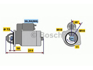 BOSCH 0 001 107 059 starteris