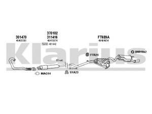 KLARIUS 330762U išmetimo sistema 
 Išmetimo sistema -> Išmetimo sistema, visa