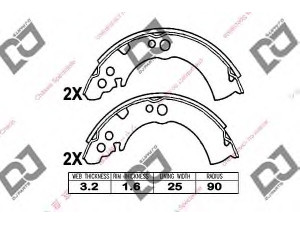 DJ PARTS BS1109 stabdžių trinkelių komplektas 
 Techninės priežiūros dalys -> Papildomas remontas
4406001B00, 4406001B25, 4406004B25