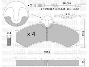 METELLI 22-0262-0K stabdžių trinkelių rinkinys, diskinis stabdys 
 Techninės priežiūros dalys -> Papildomas remontas
