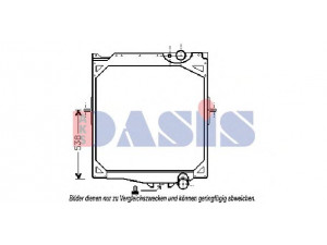 AKS DASIS 280110N radiatorius, variklio aušinimas 
 Aušinimo sistema -> Radiatorius/alyvos aušintuvas -> Radiatorius/dalys
1676435, 1676635, 8112961, 8113190