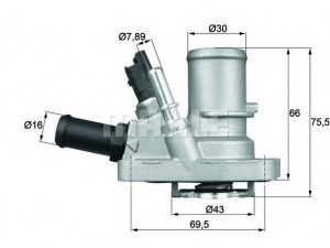 MAHLE ORIGINAL TI 144 88 termostatas, aušinimo skystis 
 Aušinimo sistema -> Termostatas/tarpiklis -> Thermostat
55193669, 55194029, 55202176, 55239819