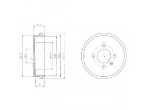 DELPHI BF409 stabdžių būgnas 
 Stabdžių sistema -> Būgninis stabdys -> Stabdžių būgnas
6X0 609 617