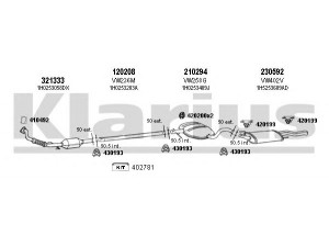 KLARIUS 930741E išmetimo sistema 
 Išmetimo sistema -> Išmetimo sistema, visa