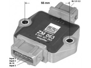 BERU ZM063 uždegimo jungiklis 
 Kibirkšties / kaitinamasis uždegimas -> Uždegimo modulis/valdymo blokas
4A0 905 351 A