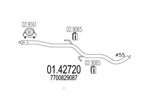 MTS 01.42720 išleidimo kolektorius 
 Išmetimo sistema -> Išmetimo vamzdžiai
7700829087