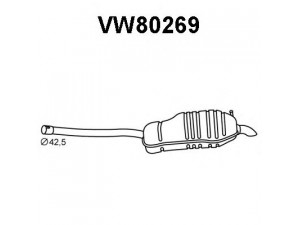 VENEPORTE VW80269 galinis duslintuvas 
 Išmetimo sistema -> Duslintuvas
3B0253609H