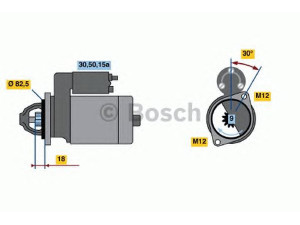 BOSCH 0 986 014 640 starteris 
 Elektros įranga -> Starterio sistema -> Starteris
026 911 023 E, 026 911 023 F, 026 911 023 E