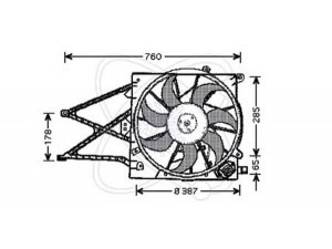 ELECTRO AUTO 32VO018 ventiliatorius, radiatoriaus 
 Aušinimo sistema -> Radiatoriaus ventiliatorius
1341346