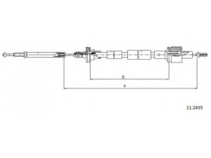 CABOR 11.2435 sankabos trosas 
 Dviratė transporto priemonės -> Kabeliai ir tachometro velenaai -> Sankabos trosas
6966930, 7105817