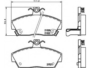 HELLA 8DB 355 018-161 stabdžių trinkelių rinkinys, diskinis stabdys 
 Techninės priežiūros dalys -> Papildomas remontas
GBP90314, GBP90314AF, GBP90328