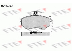 FTE BL1123B3 stabdžių trinkelių rinkinys, diskinis stabdys 
 Techninės priežiūros dalys -> Papildomas remontas
357 698 151, 431 698 151 D, 431 698 151 F