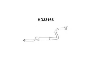 VENEPORTE HD33166 priekinis duslintuvas 
 Išmetimo sistema -> Duslintuvas
18220SH3A23, 18220SH3A24
