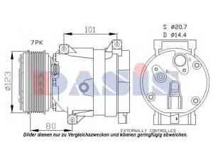 AKS DASIS 851573N kompresorius, oro kondicionierius 
 Oro kondicionavimas -> Kompresorius/dalys
8200343375