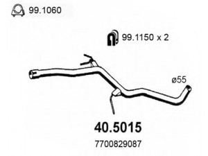 ASSO 40.5015 išleidimo kolektorius 
 Išmetimo sistema -> Išmetimo vamzdžiai
7700821152, 7700829087