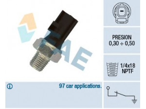 FAE 12610 alyvos slėgio jungiklis 
 Variklis -> Variklio elektra
9659173880, 1053881, 1053882, 1084764