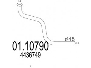 MTS 01.10790 išleidimo kolektorius 
 Išmetimo sistema -> Išmetimo vamzdžiai
4436749