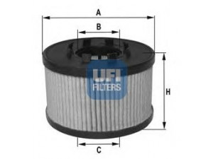 UFI 25.043.00 alyvos filtras 
 Techninės priežiūros dalys -> Techninės priežiūros intervalai
71765460, 73500049, 1565248, 9S51-6731-C1A