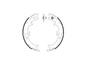HELLA PAGID 8DA 355 050-541 stabdžių trinkelių komplektas, stovėjimo stabdis 
 Stabdžių sistema -> Rankinis stabdys
4654028010, 4654044010, 4654048010