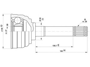 OPEN PARTS CVJ5564.10 jungčių komplektas, kardaninis velenas 
 Ratų pavara -> Sujungimai/komplektas
3910058G00, 3910058G60, 3921158G00