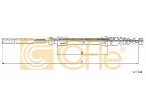 COFLE 1251.8 trosas, stovėjimo stabdys 
 Stabdžių sistema -> Valdymo svirtys/trosai
7551506