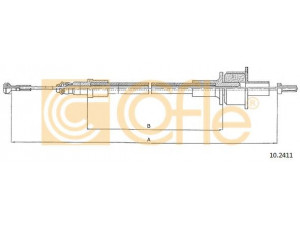 COFLE 10.2411 sankabos trosas 
 Sankaba/dalys -> Sankabos valdymas -> Sankabos trosas
6174503, 6612561, 89FB7K553AA