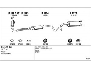 FENNO FI804 išmetimo sistema 
 Išmetimo sistema -> Išmetimo sistema, visa