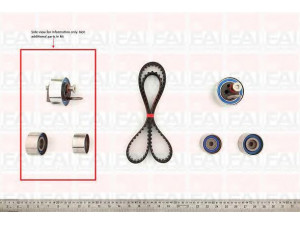 FAI AutoParts TBK431 paskirstymo diržo komplektas 
 Techninės priežiūros dalys -> Papildomas remontas
1606366, 93196790, 7701474198, 7701477067