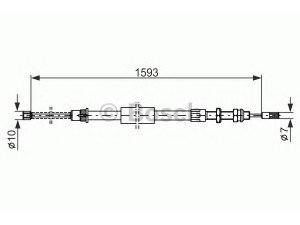 BOSCH 1 987 477 450 trosas, stovėjimo stabdys 
 Stabdžių sistema -> Valdymo svirtys/trosai
4834 72, 4834 72, 4834 72