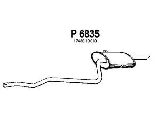 FENNO P6835 galinis duslintuvas 
 Išmetimo sistema -> Duslintuvas
17430-1D010, 17430-1D011