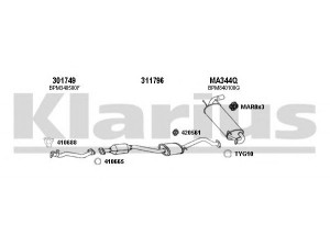 KLARIUS 570242U išmetimo sistema 
 Išmetimo sistema -> Išmetimo sistema, visa