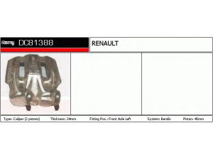 DELCO REMY DC81388 stabdžių apkaba 
 Dviratė transporto priemonės -> Stabdžių sistema -> Stabdžių apkaba / priedai
7701202038, 7711134470