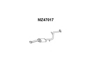 VENEPORTE MZ47017 priekinis duslintuvas 
 Išmetimo sistema -> Duslintuvas
K80440300C, K80440300D