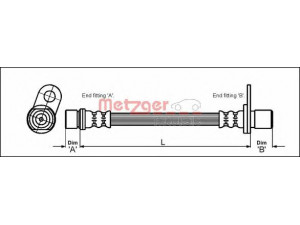 METZGER 4112180 stabdžių žarnelė 
 Stabdžių sistema -> Stabdžių žarnelės
90947-02634