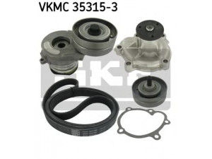 SKF VKMC 35315-3 vandens siurblys + V formos rumbuotas diržas, komplektas 
 Diržinė pavara -> Dirželio skriemulys
044 260 849 B, 5750.QV, 5750.XK
