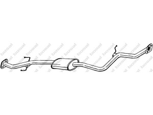 BOSAL 282-519 vidurinis duslintuvas 
 Išmetimo sistema -> Duslintuvas
PN09-40-300