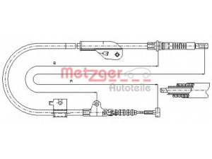 METZGER 17.0238 trosas, stovėjimo stabdys 
 Stabdžių sistema -> Valdymo svirtys/trosai
36531-9F000