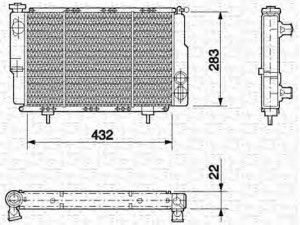 MAGNETI MARELLI 350213611000 radiatorius, variklio aušinimas 
 Aušinimo sistema -> Radiatorius/alyvos aušintuvas -> Radiatorius/dalys
7600669799, 7701348798