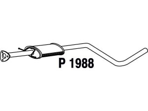FENNO P1988 vidurinis duslintuvas 
 Išmetimo sistema -> Duslintuvas
96273682, 96273682