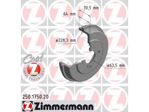 ZIMMERMANN 250.1750.20 stabdžių būgnas 
 Stabdžių sistema -> Būgninis stabdys -> Stabdžių būgnas
1 763 131