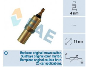 FAE 32150 siuntimo blokas, aušinimo skysčio temperatūra 
 Elektros įranga -> Jutikliai
25080-89900, 25251-37700