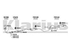 KLARIUS 361201U išmetimo sistema 
 Išmetimo sistema -> Išmetimo sistema, visa