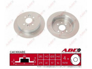 ABE C40300ABE stabdžių diskas 
 Dviratė transporto priemonės -> Stabdžių sistema -> Stabdžių diskai / priedai
0K20H-26-251