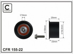 CAFFARO 155-22 kreipiantysis skriemulys, paskirstymo diržas 
 Diržinė pavara -> Paskirstymo diržas/komplektas -> Laisvasis/kreipiamasis skriemulys
06 36 420, 55352713, 56 36 454