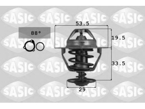 SASIC 3306038 termostatas, aušinimo skystis 
 Aušinimo sistema -> Termostatas/tarpiklis -> Thermostat
1957271, 1962611, 2120005D10, 2120005D11