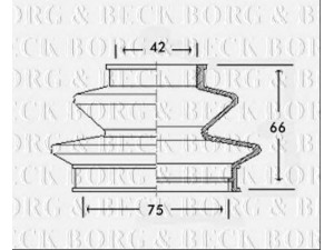 BORG & BECK BCB2425 gofruotoji membrana, kardaninis velenas 
 Ratų pavara -> Gofruotoji membrana