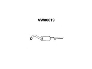VENEPORTE VW80019 galinis duslintuvas 
 Išmetimo sistema -> Duslintuvas
055253609D, 055253609F, 055253609T