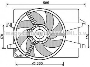 AVA QUALITY COOLING FD7552 ventiliatorius, radiatoriaus 
 Aušinimo sistema -> Oro aušinimas
1141507, 1141509, 1145420, 1310446