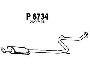 FENNO P6734 vidurinis duslintuvas 
 Išmetimo sistema -> Duslintuvas
17420-74160, 17420-74350, 17420-74351
